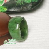 Nhẫn đá ngọc bích nephrite jade 19-18.2