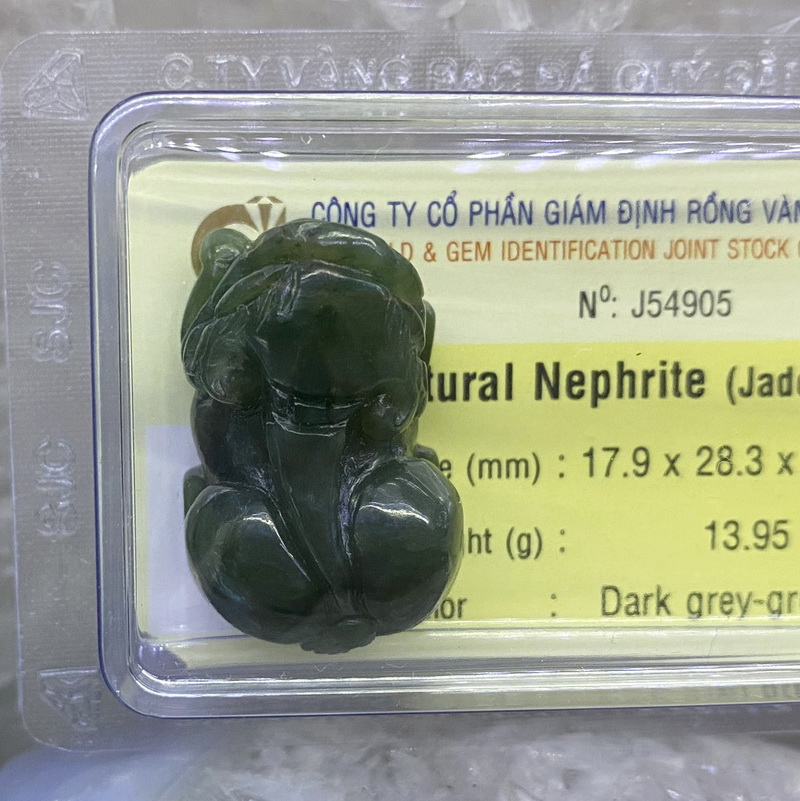 Tỳ hưu ngọc bích nephrite Kiểm định J54905
